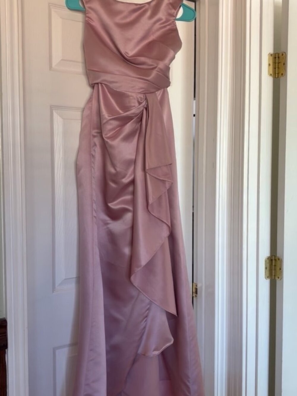 BRAND NEW Satin Formal Dress (Size 4) – Tags On • Dusty Rose • Lace-Up Back